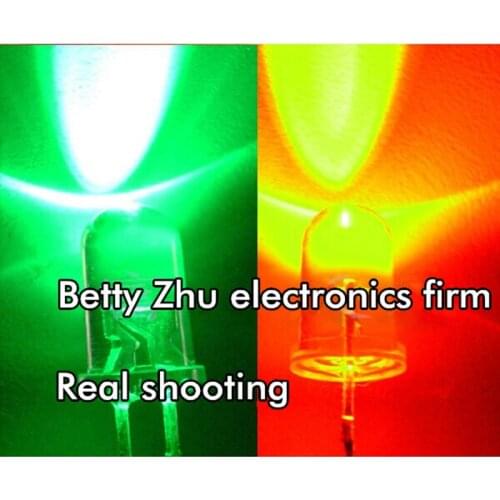 1000pcs/lot F5 Red Emerald green Double flicker Round Highlight LED light-emitting diode 5MM alternately flashing Self flash