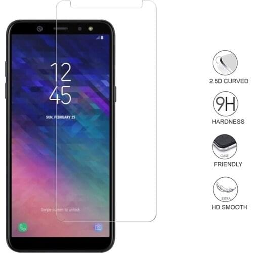 2PC Glass Protector for Samsung Galaxy A6 2018 Screen Protector Tempered Glass For Glass Samsung Galaxy A6 2018 Phone Film