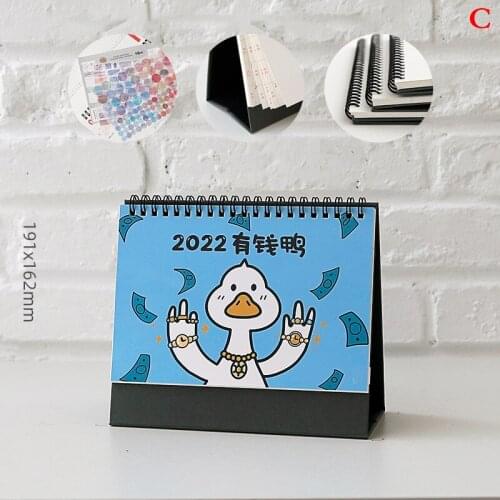 2022 Calendar Schedule Creative Desk Table Dates Reminder Timetable Planner