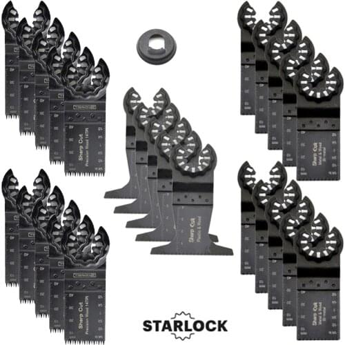 30% Off 26pcs Starlock Oscillating Multi Tool Saw Blades Renovation Plunge Saw Machine Multimaster Power Tools wood Saw blades