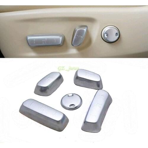 Accessories ABS Matt Car seat adjustment button cover trim 5pcs for Toyota Highlander 2015