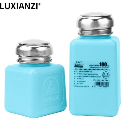 LUXIANZI 120/180ML Anti-static Alcohol Bottle Press-on Liquid Container Bottle Plastic ESD Fluid Dispenser Cleaning Tools