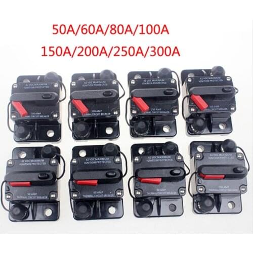Car safety switch 50A 60A 80A 100A 150A 200A 250A 300A AMP circuit breaker reset 12-42V DC waterproof