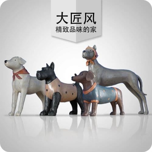 A large European country wind wind study room personalized gift pet collection creative puppy craft decorations
