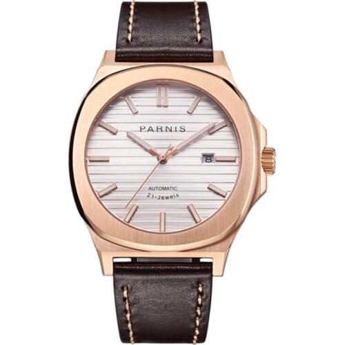 Parnis 42mm Mechanical Watches Automatic Watch Men Wristwatch Clock Top Brand Luxury Diver Sapphire Crystal Relogio Masculino