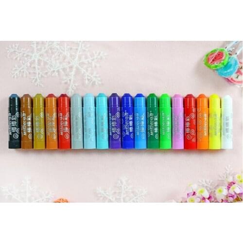 18 colors Colorful painting stick Rotating crayons free shipping