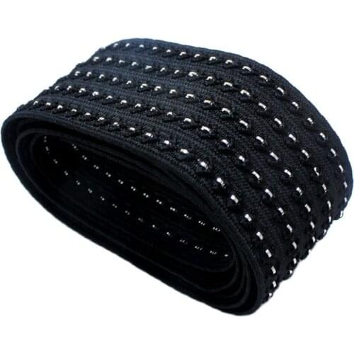 5CM wide Black stripe bind elastic bands/ Short skirt lace jacquard waistband elastic / rubber band / loose tight