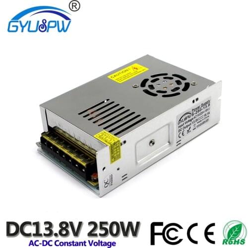 New Model Switching Power Supply DC 13.8V 18.1A 250W Adapter Transformers 110V 220V AC DC13.8V SMPS For Led Strip Lamp CCTV AV