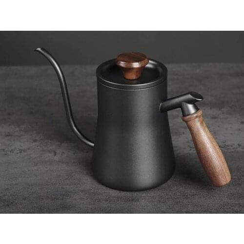 Long Spout Drip Coffee Pot Thermometer Hand Punch Thin Mouth Coffee Pot Pour Over Thickened Bule De Cafe Household Goods DG50CP
