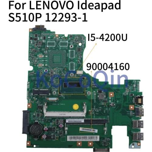 KoCoQin laptop Motherboard For LENOVO Ideapad S510P I5-4200U Mainboard 12293-1 90004160