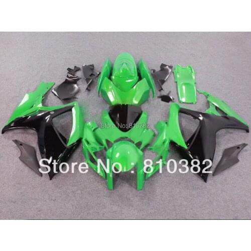 Injection Mold Fairing kit for GSXR600 750 06 07 GSXR600 GSXR750 GSX-R600 750 K6 2006 2007 green black ABS Fairings set SZ102
