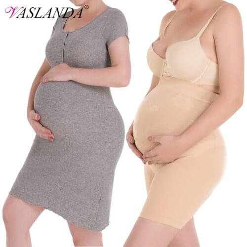 Maternity Shapewear for Under Dresses Pregnant Women Shorts Seamless Pregnancy Underwear Over Belly Support Panty Short Pants