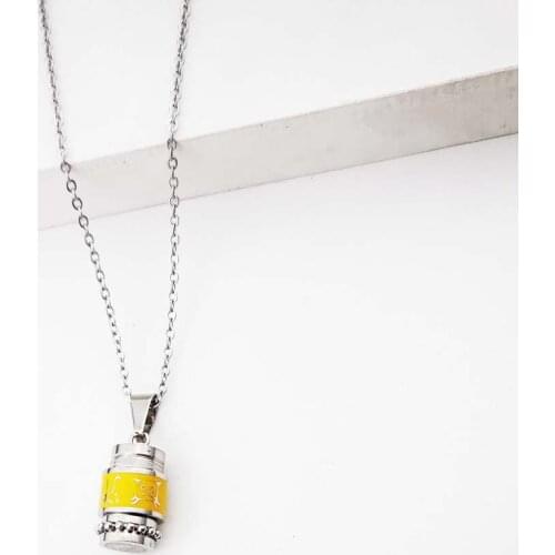 Stainless steel titanium steel pillar rune pendant simple creative fashion temperament female pendant necklace