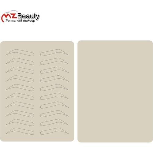 No-ink latex Full eyebrow length 5.5cm practise skin blank practice skins PMU Miacroblading learning training tattoo supplies