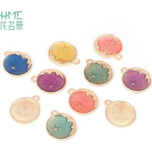 Fashion Jewelry Zinc Alloy 15-30pcs Enamel Metal Charms Pendant for DIY Jewelry Findings Necklace Bracelet Earring Making