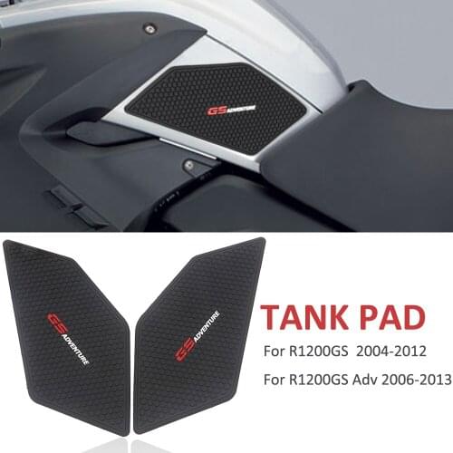 Motorcycle Non-slip Side Fuel Tank Stickers Waterproof Pad Rubber Sticker For BMW R1200GS R 1200 GS ADV Adventure 2004 - 2013