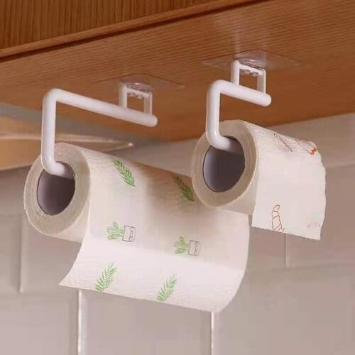 New Kitchen Paper Roll Towel Hanger Bar Cabinet Rag Hanging Holder Toilet Paper Shelf Kitchen Toilet Paper Holder
