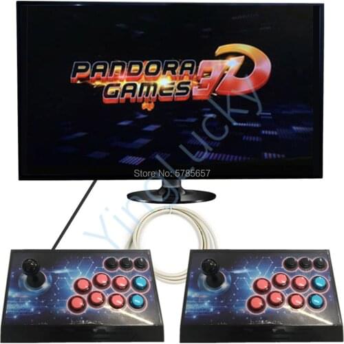 New 3D Pandora key box 7 arcade console 2650 in 1 zero delay 2 player arcade PCB motherboard joystick controller 3D video game