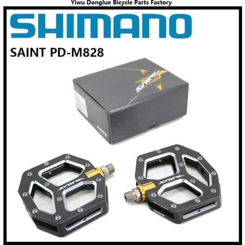 Shimano SAINT M828 PD-M828 Flat Pedal For Mountain MTB Bike Bicycle Of SAINT M820 Series 12 Pins Per Platform