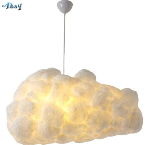 Nordic Cloud Bedroom Pendant Lights Living Room Cotton Candy Lantern Princess Room Lamps Decor Bar Shop Retro Hanging Fixtures