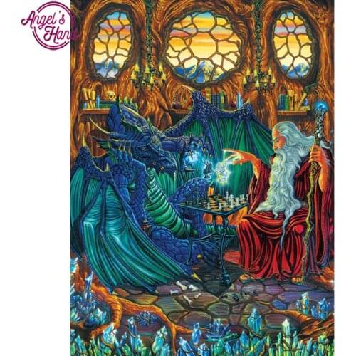Full Diamond Embroidery 5D DIY Diamond Painting dragon Magician Diamond Painting Rhinestone Cross Stitch Decoration