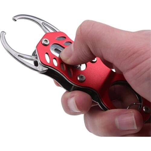 Portable Outdoor Fish Lip Clip Folding Gripper Ultra Light Weight With Retention Rope Outdoor Fishing Equipment Tools Accessorie