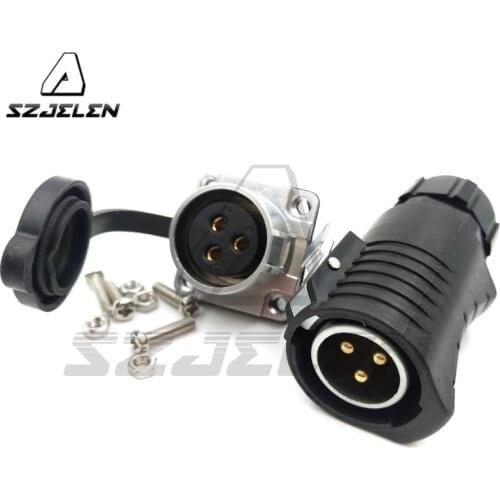 XHP20 series, 3-pin waterproof connector, panel mount connector, Industrial electrical connectors