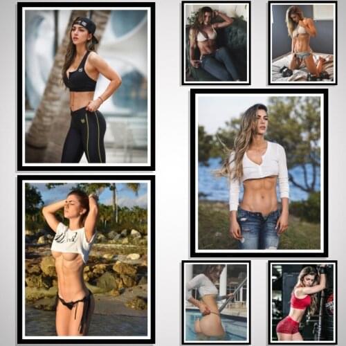 Sexy Fitness Mode Anllela Sagra Home Decor Art Silk Poster For Living Room