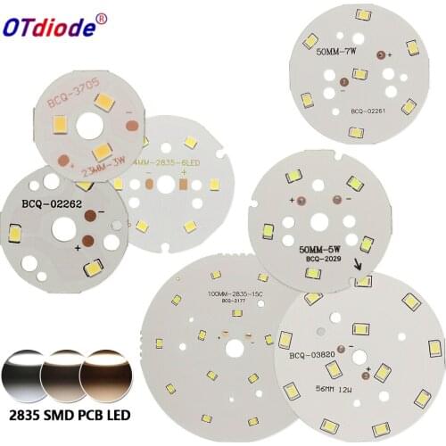 5pcs LED 3W 5W 7W 9W 12W 15W 18W 24W 2835 SMD PCB Lamp Panel SMD2835 High Brightness Light Board For Ceiling Light Down Light