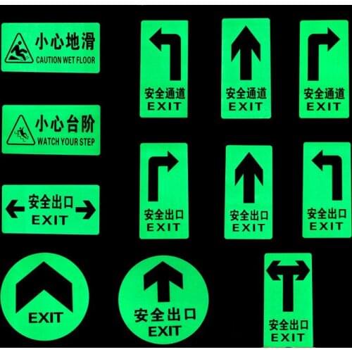 Luminous Door Plates Safe Exits LED Warning Indicator Lights House Number Sign Arrow Signs Fire Exits Emergency Escape Signage
