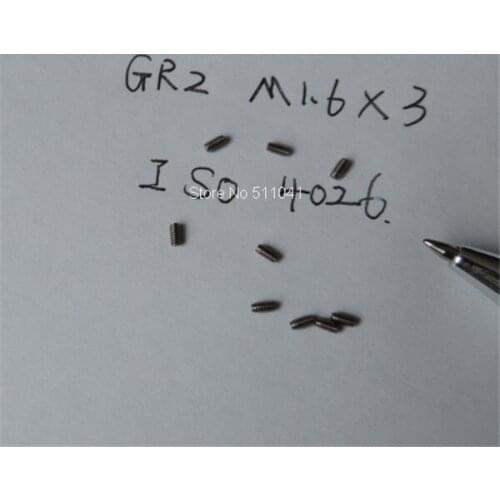 Ti titanium metal bolt screw grade 2 GR2 bolt M1.6x3 ISO4026