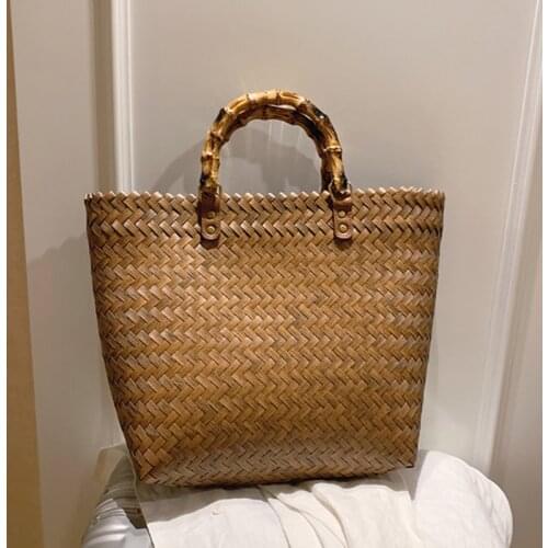 Large Capacity Straw bag 2020 New Summer Fashion Shoulder Bag Portable Cabbage Basket Shipping Bag Total Bag