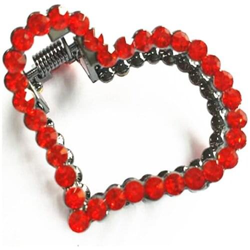 High Quality Colorful Rhinestone Crystal Heart Hair Claws Crab Women Hair Jewelry Pearl Hair Clip Wedding Hair Accessories Gifts