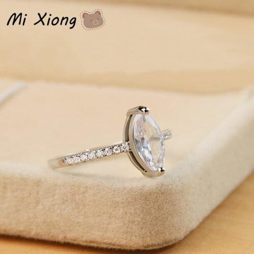 Mi Xiong 925 sterling silver rings for women designer craft horse eye diamond wedding luxury elegant charm lady brand jewelry
