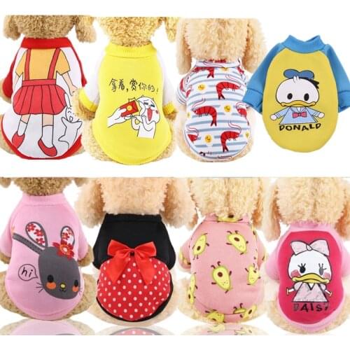 Dog Winter Clothes Cartoon Print Pet Dog Clothes Jacket for Small Dogs Chihuahua French Bulldog Teddy Costume Pets Clothing
