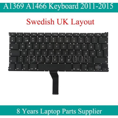13.3" A1369 A1466 Keyboard UK Layout 2011 2012 2013 2014 2015 For Macbook Air 13" A1369 A1466 Swedish Keyboard Backlight Backlit