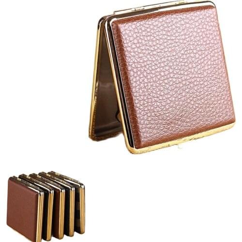 20 Cigarettes) IMCO Pu Leather Cigarette Case Black Brown