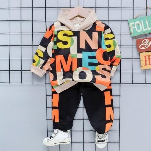 2021 Autumn Baby Girls Clothes Suits For Babies Letter Printing Long Sleeve 2Pcs Sets For Baby Boys Tracksuit New Kid Sportswear