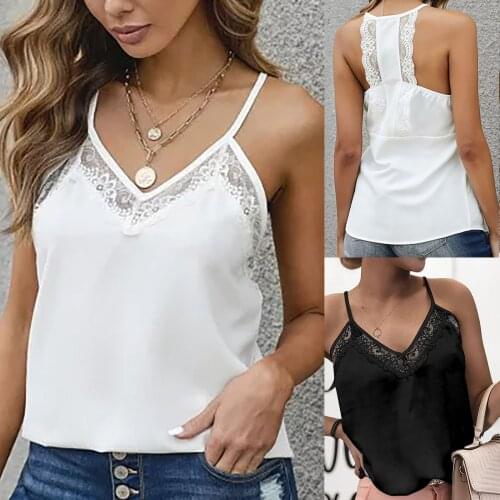 2021 Woman Satin Crop Tops 90s Solid Color Sexy Tank Tops Sleeveless Casual Camisole Clubwear Women Clothing Y2K Black White