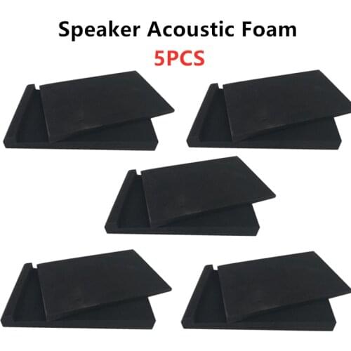5Set 30x20x4.5CM/30x17x4CM Sponge Studio Monitor Speaker Acoustic Isolation Foam Soundproof Foam Isolator Pads