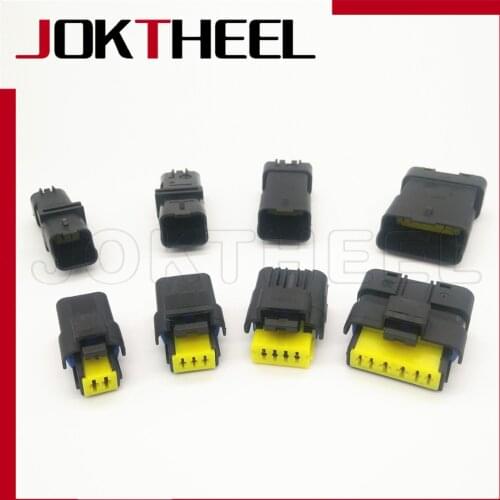 5 sets Kit 2/3/4/6 Pin way male and female waterproof connector FCI automotive connector