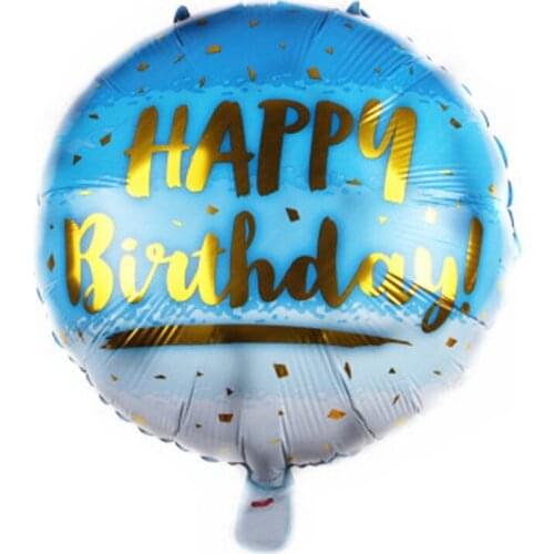 5 Pcs 18-Inch Round Happy Birthday Cartoon Animals Birthday Holiday Party Christmas Decoration Balloons