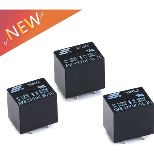 5PCS/Lot Power Relays SRE-05VDC-SL-2C SRE-12VDC-SL-2C SRE-24VDC-SL-2C 5V 12V 24V 3A 240V 8PIN Relay Wholesale Price