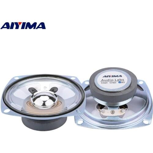 AIYIMA 2Pcs 3 Inch Full Range Speakers 8 Ohm 5W 78MM Square Portable Audio Speaker Unit Amplifier Home Sound Theater Loudspeaker