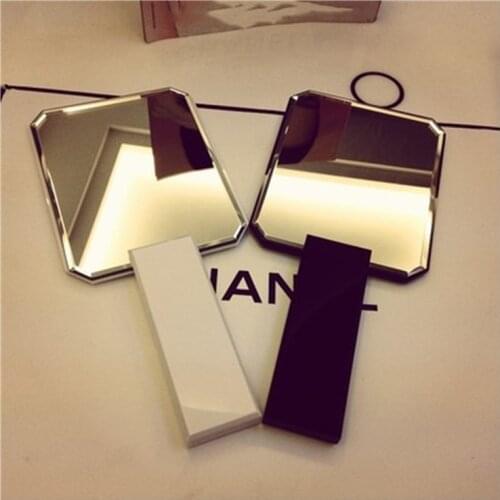 Hair Dressing Acrylic Handheld Mirror diamond Makeup Mirror Cosmetic Hand Held Mirror Magnifier Mirror For Ladies Beauty Dress