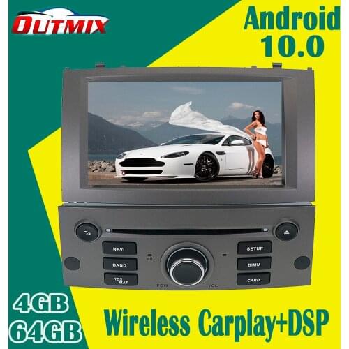 Android 10.0 screen Car DVD Player For Peugeot 407 2004-2010 GPS Navigation Auto Audio Radio Stereo Multimedia Player Head Unit