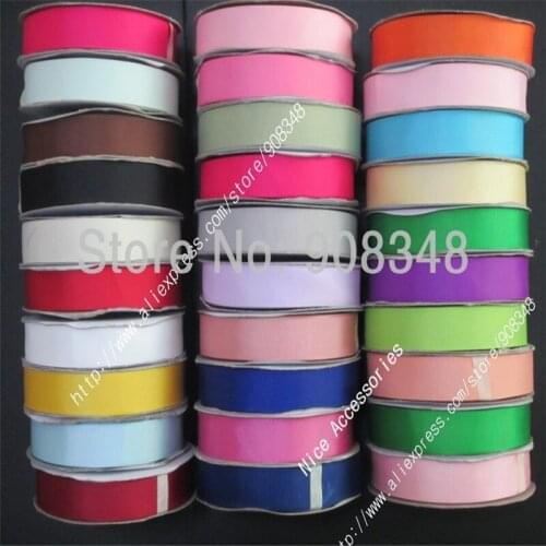 7/8'' 22mm 100% polyester solid color grosgrain ribbon plain ribbon gift Hair bows Accessories 196 colors IN STOCK GR22