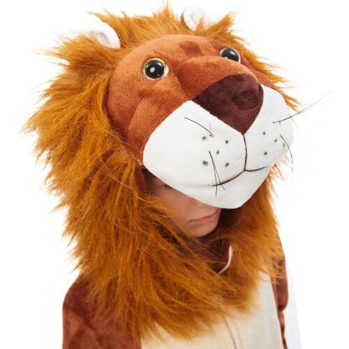 Cartoon Lion Kigurumis Onesies Kid Sleepwear Animal Cute pajama Homewear Girl Boy Party Clothing Cosplay Child Costume