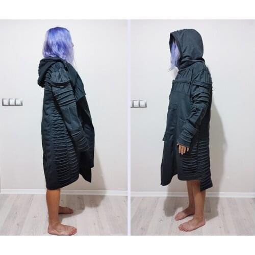 DMBAZA-Mens Quilted Sleeves Cardigan JACKET / Dystopian | Post Apocalyptic | Cyberpunk | Science fiction