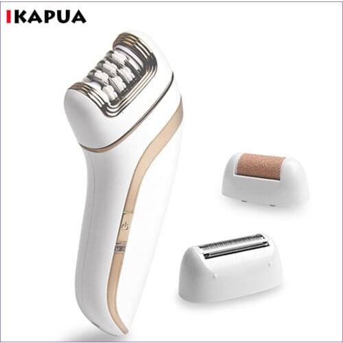 3 In 1 Rechargeable Lady Epilator Women Electric Trimmer Hair Removal Depilador Shaver Razor Callus Dead Skin Remover Foot Care